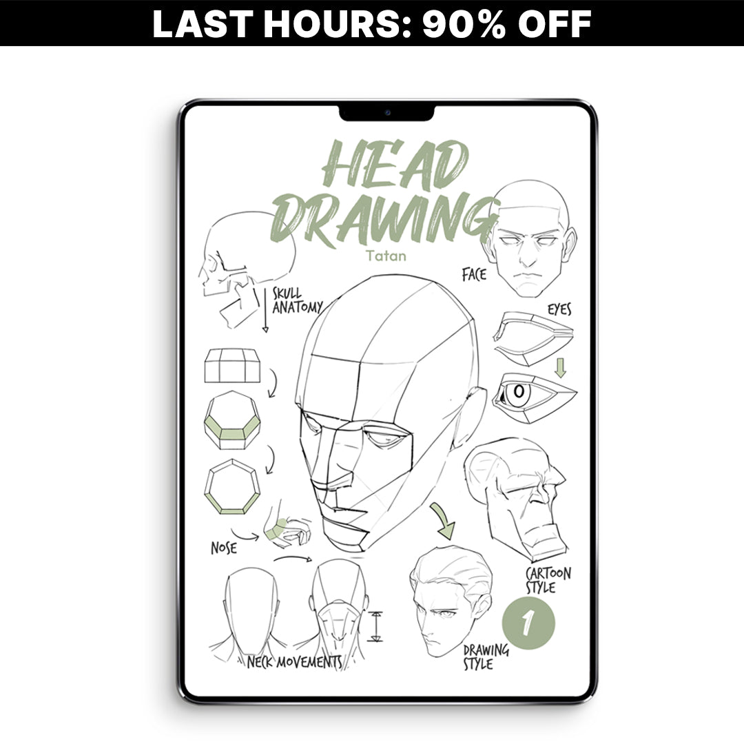 The Ultimate Head Drawing E-Book - 200 Pages (90% OFF)